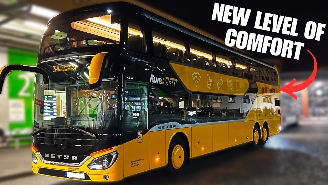 RegioJet BRAND NEW Double-Decker Bus REVIEW | Overnight Prague to Amsterdam