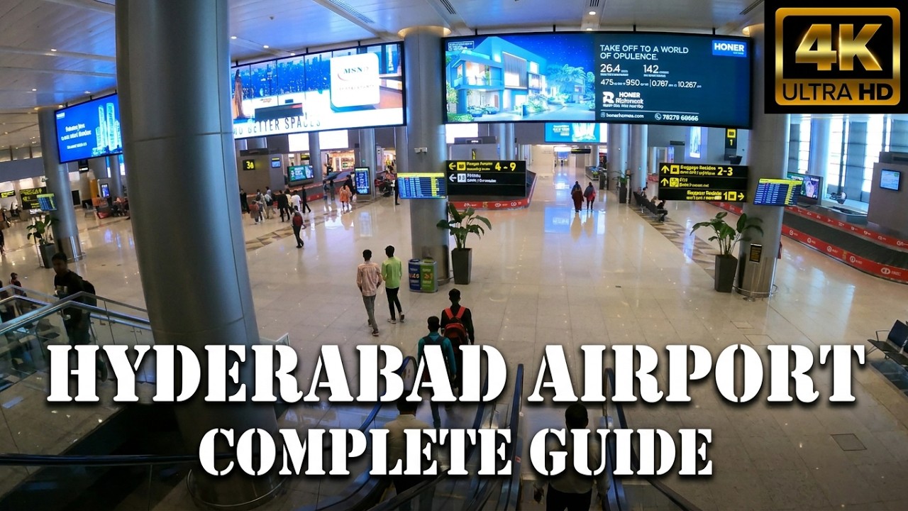 🛬 🇮🇳  Hyderabad Airport Arrival to Exit 🛬  4k