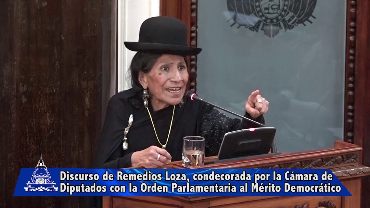 Discurso de Remedios Loza, condecorada por la Cámara de Diputados
