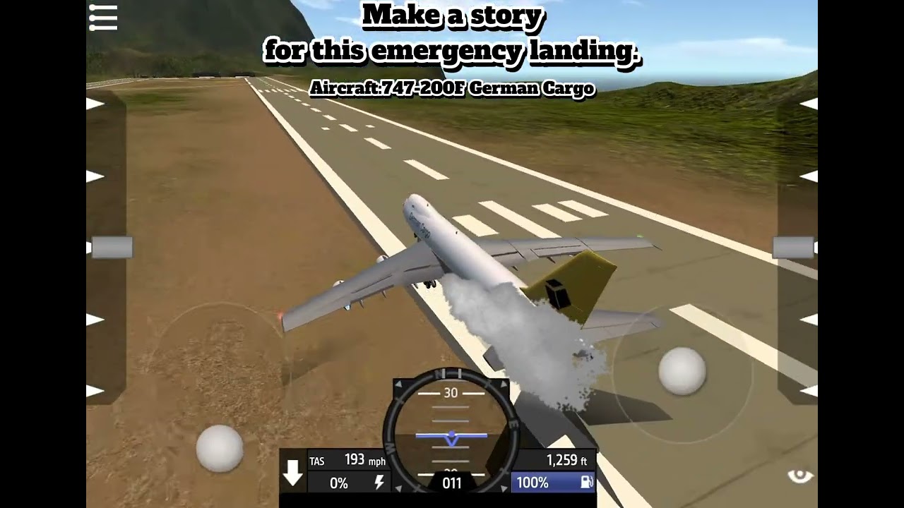 Make a story for this emergency landing