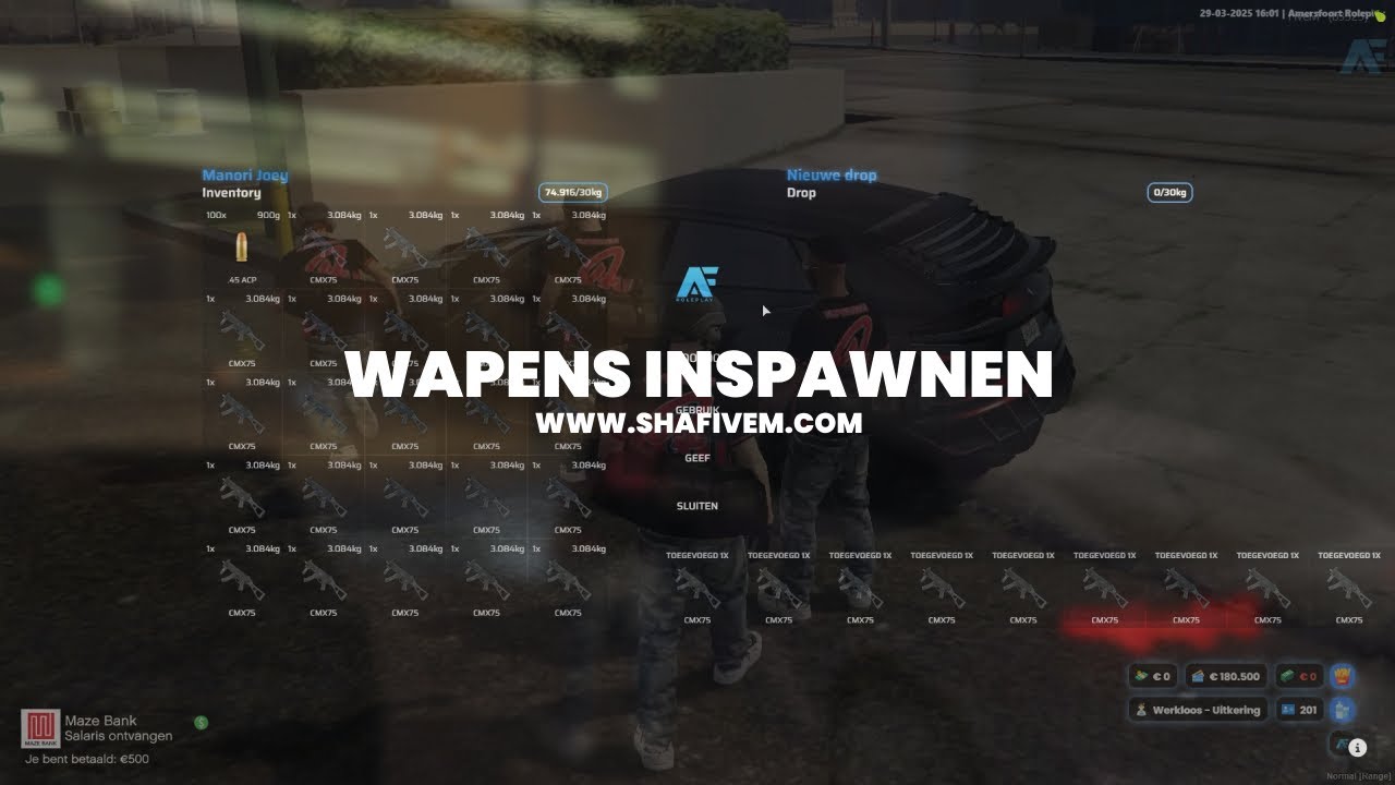 Wapens & Geld uitdelen op GTA ROLEPLAY... SHAMODS.COM