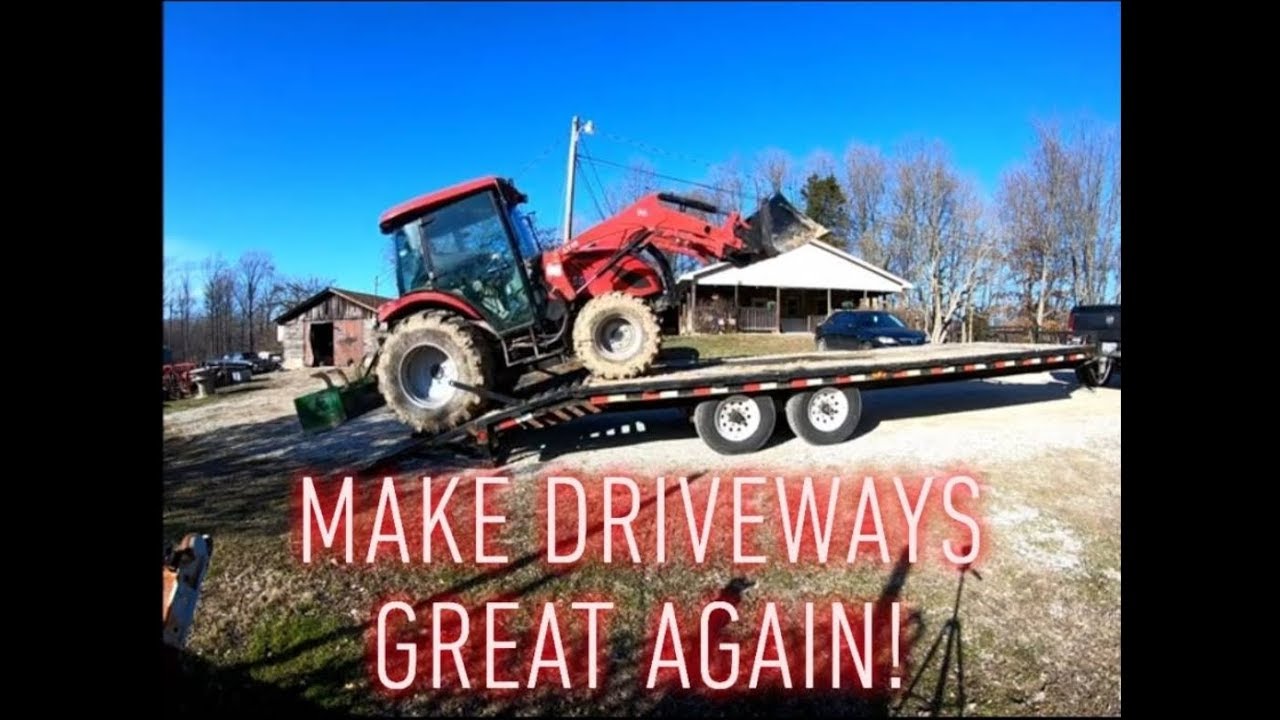 #5 Making a gravel driveway new again with the Rural King RK55 tractor