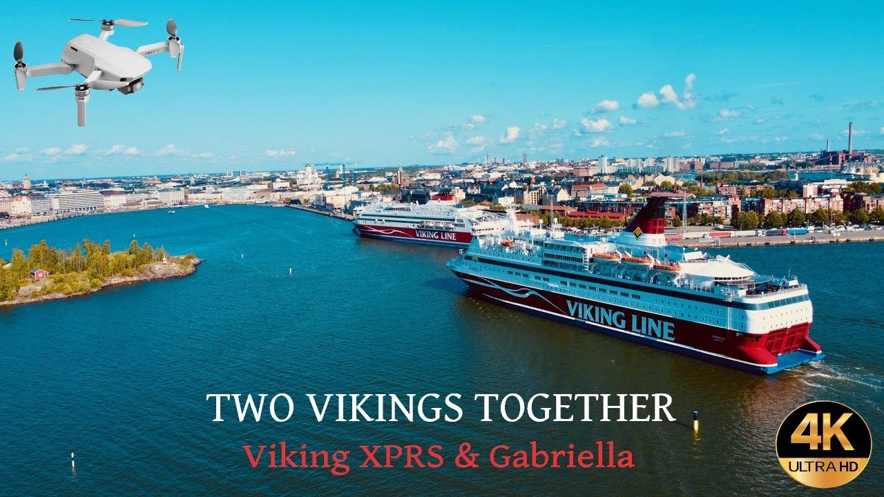 TWO VIKINGS ARRIVE IN HELSINKI  2023 | DRONE 4K