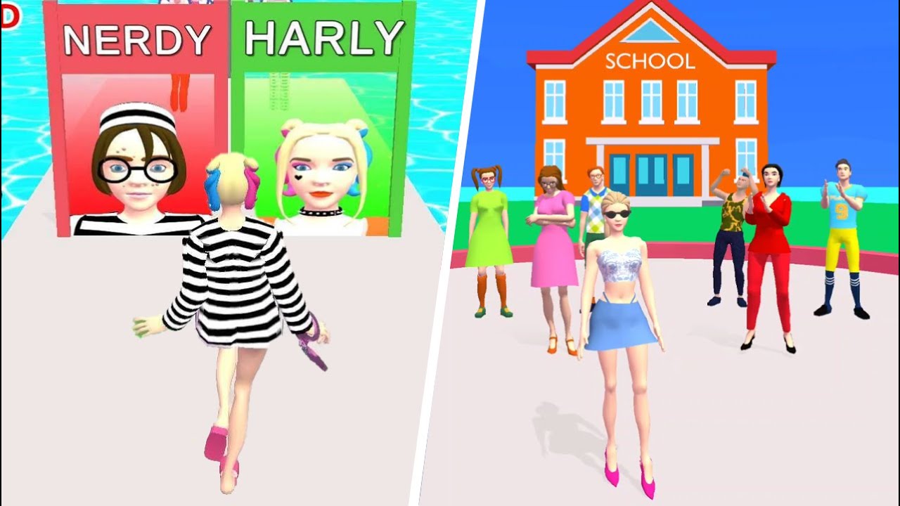Popular vs Nerd 👸❓🤓 All Levels Gameplay Trailer Android,ios New Game