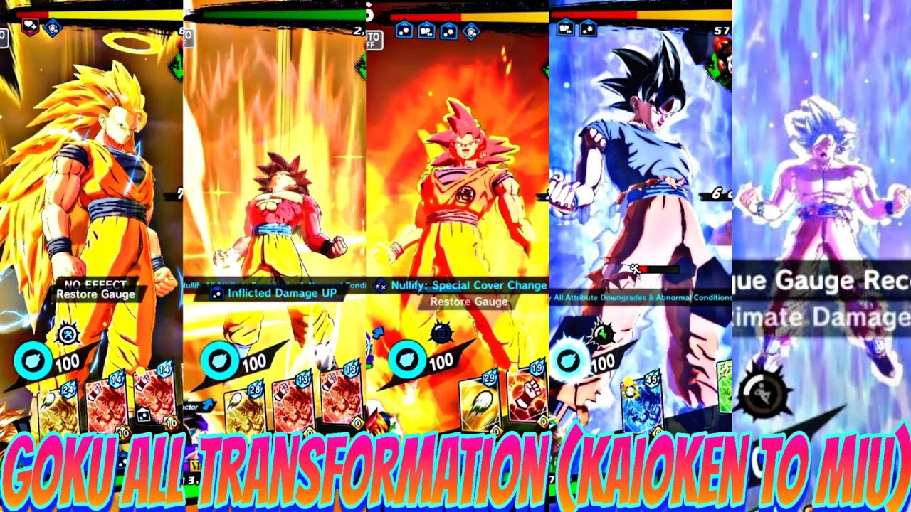 Goku All Transformation (Kaioken to MUI) 🔥 IN DRAGON BALL LEGENDS