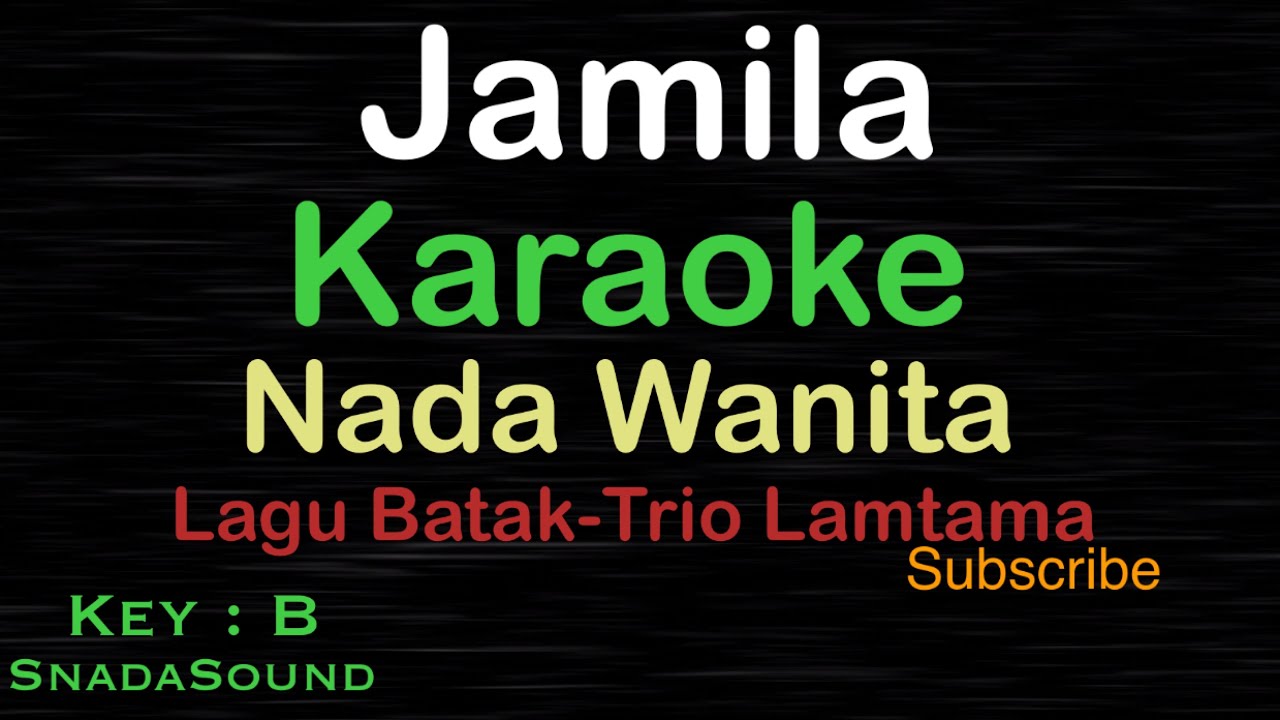 JAMILA-Lagu Batak-Trio Lamtama|KARAOKE NADA WANITA​⁠ -Female-Cewek-Perempuan@ucokku