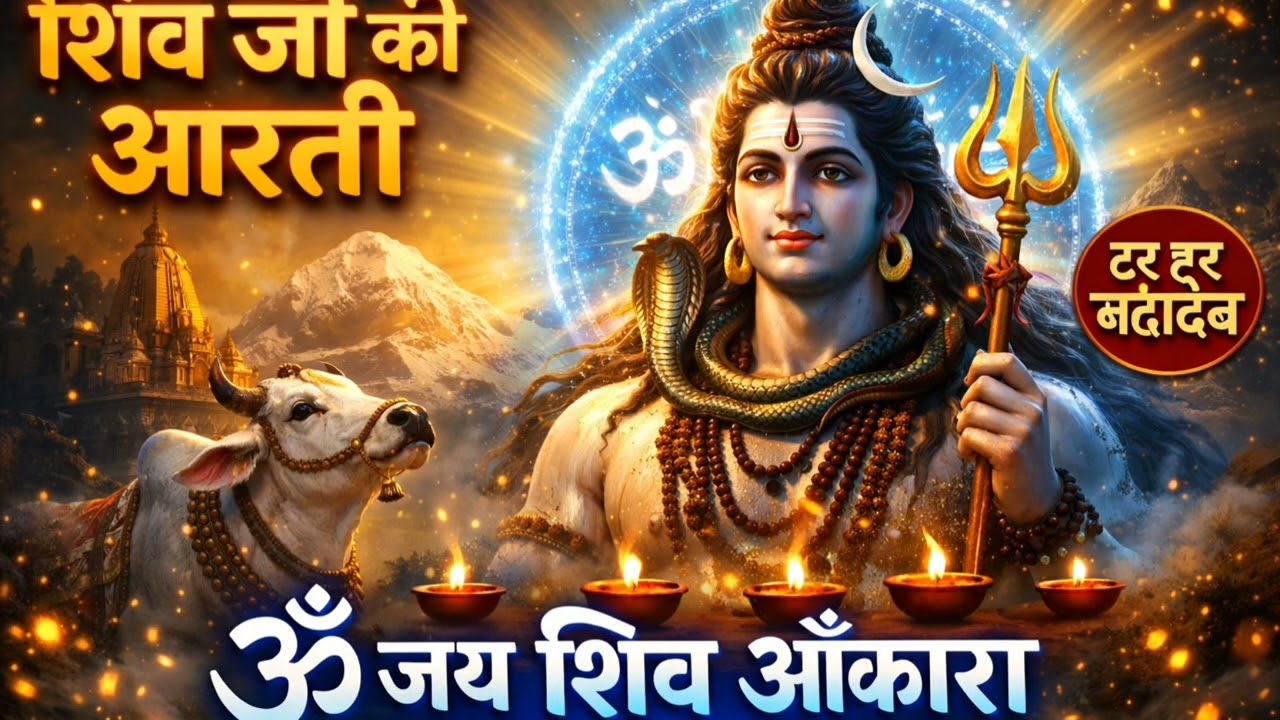 शिव जी की आरती 🙏 ॐ जय शिव ओंकारा | Shiv Aarti Om Jai Shiv Omkara | Mahashivratri Special Bhajan 2026