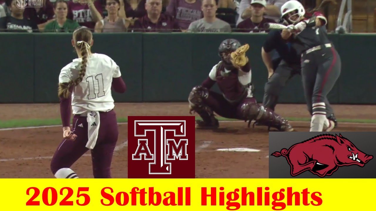 #9 Arkansas vs #2 Texas A&M Softball Game Highlights 4 25 2025