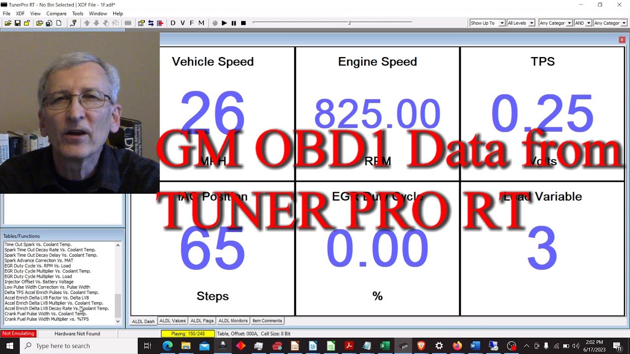 Use TunerPro RT to Collect GM OBD1 Data on 3rd Gen Camaro 305 TPI