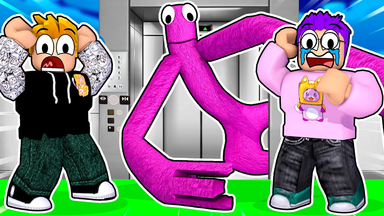 КАК СБЕЖАТЬ ОТ RAINBOW FRIENDS В ЛИФТЕ RAINBOW FRIENDS В ROBLOX!? (НА ВСЕХ ЭТАЖАХ И ВСЕХ УРОВНЯХ!)