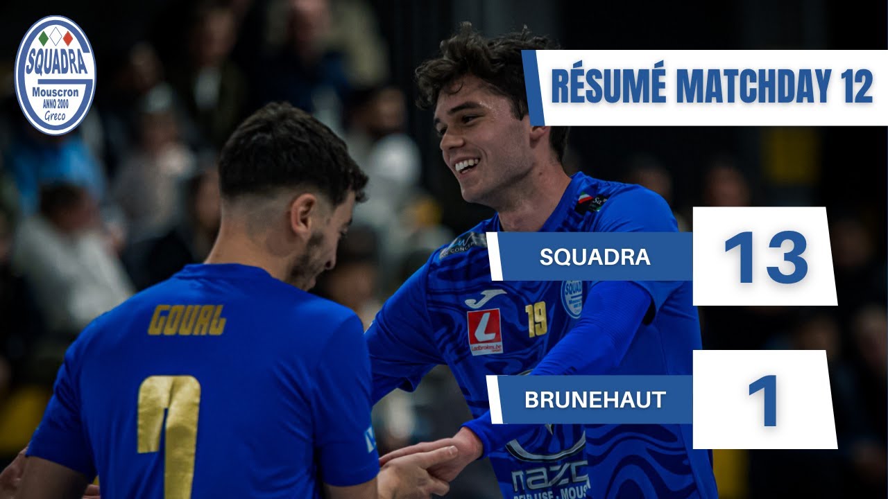 SQUADRA MOUSCRON 13 - 1 MFC OLYMPIC BRUNEHAUT - Résumé 12ᵉ journée - D2 Futsal Belge 24/25