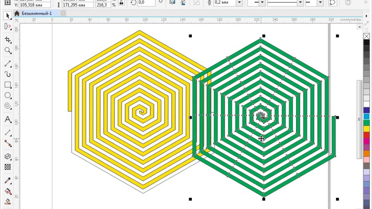 Лабиринт или прямоугольная спираль