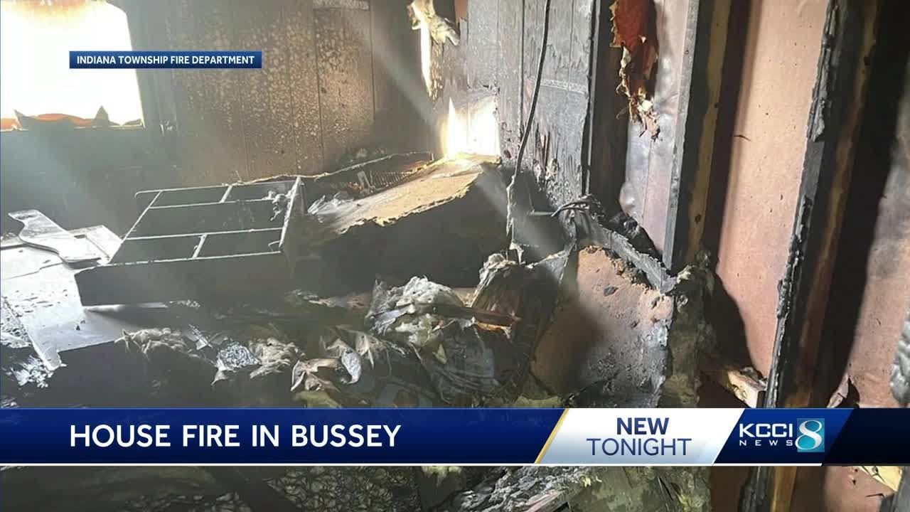 House damaged by fire in Bussey