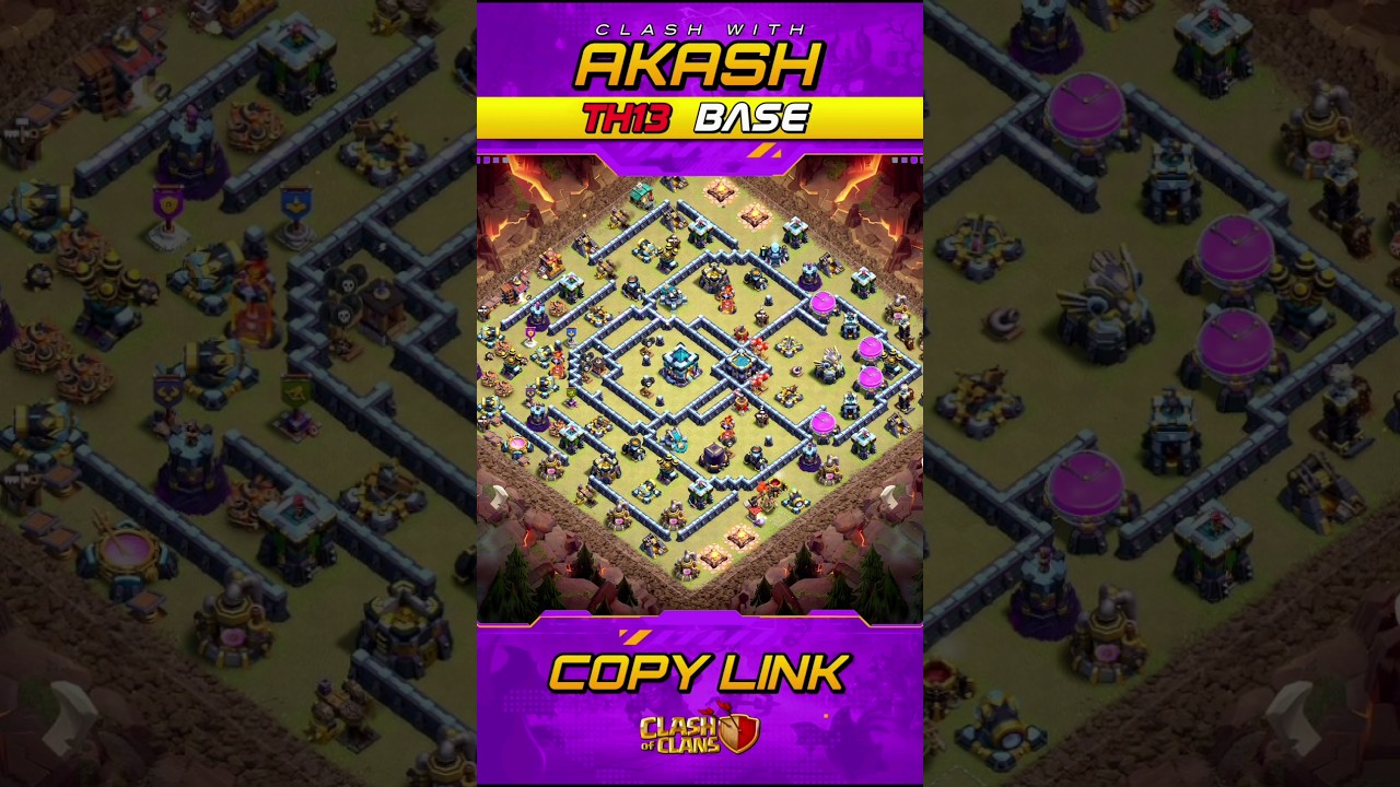 Anti 2 Star TH13 War Base With Link | TH13 Legend Leque Base | Clash of Clans 🔥
