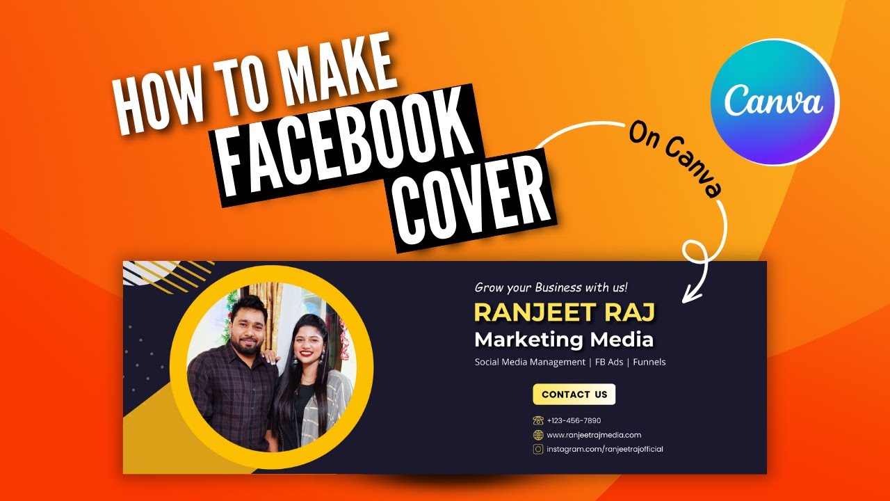 How to design a Facebook Cover Page on Canva | Facebook Banner Canva Tutorial