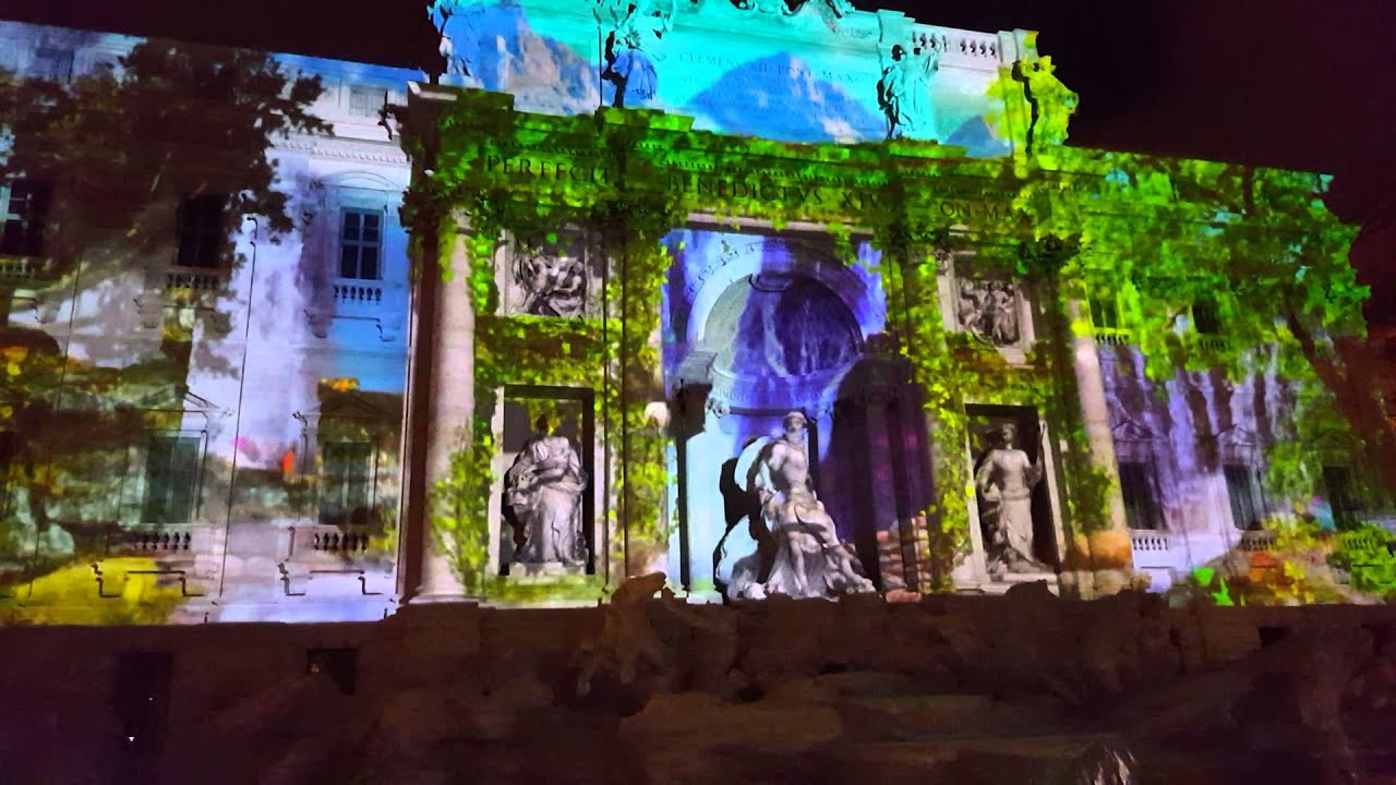 Trevi Fountain Light Show