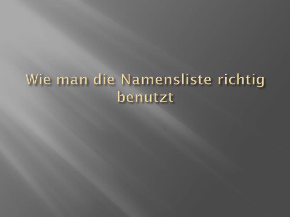 Gute Namensliste f&uuml;r mehr direkte Partner im MLM