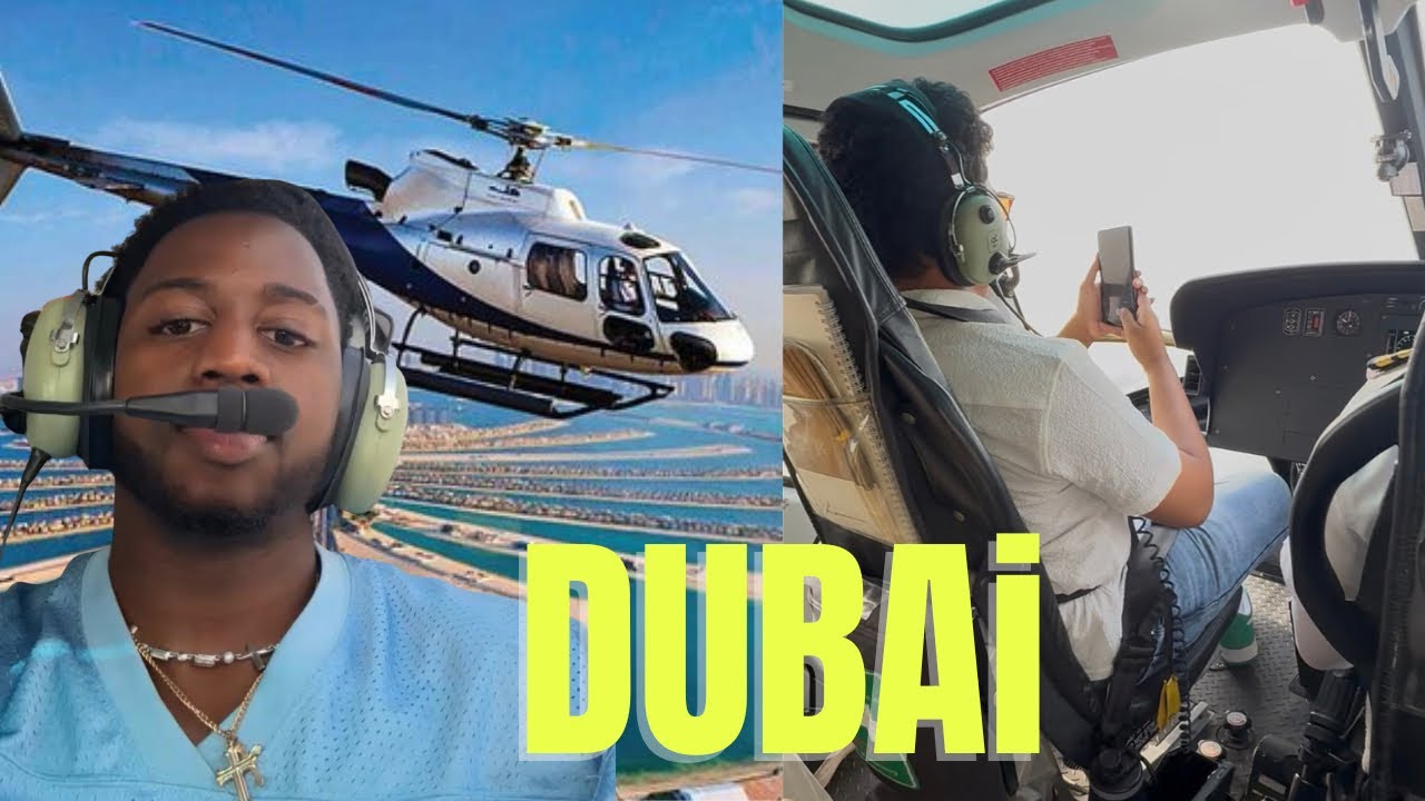 DUBAI VLOG! HELICOPTER RIDE OVER DUBAI | E2 TRAVEL SERIES 