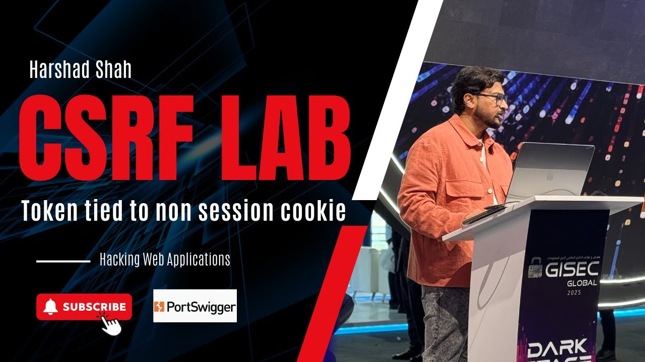 CSRF Lab: Where Token Tied to Non-Session Cookie (PortSwigger)
