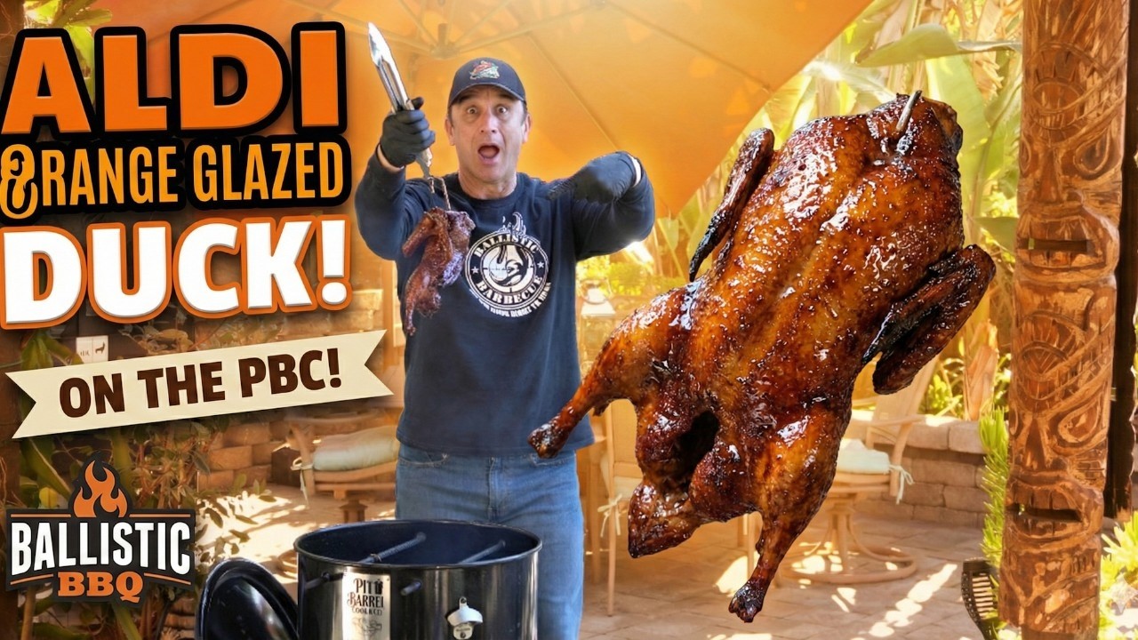 AMAZING ALDI Find! Orange Glazed Duck BBQ (Cooked on the Pit Barrel Cooker)