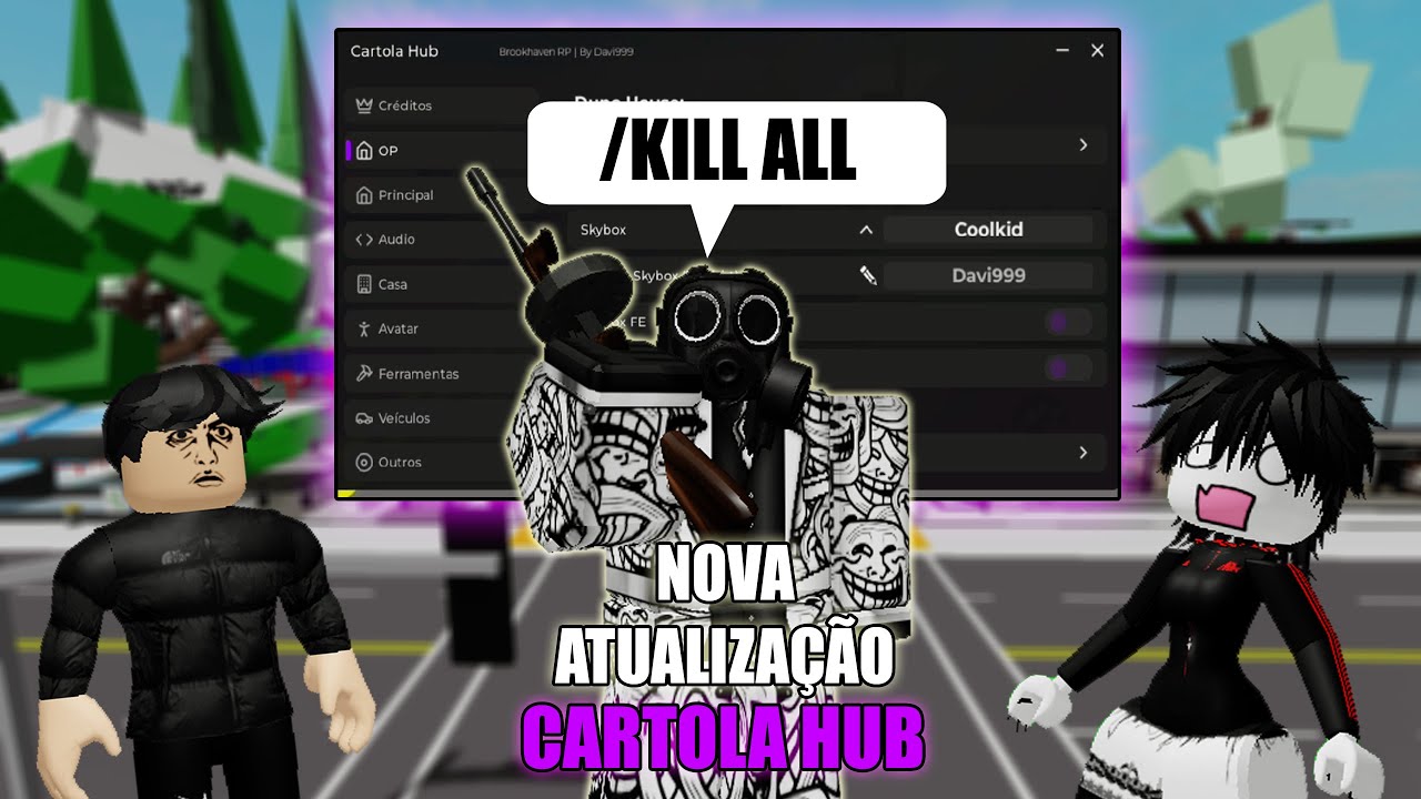 📲- TROLANDO JOGADORES USANDO A NOVA FUNÇÃO ADM DO CARTOLA HUB🎩 EM BROOKHAVEN RP 🏠 (Limpei o server)