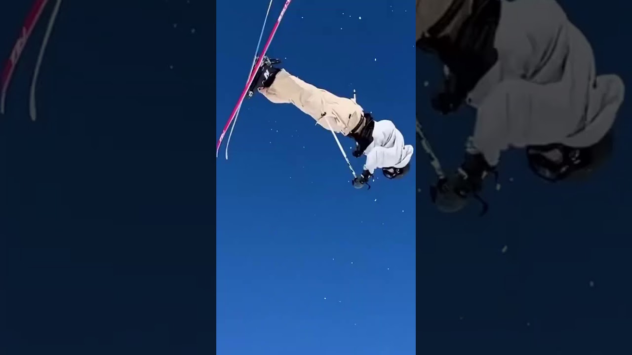 Crazy New Zealand winter jump!  #ski #wintersport #skis #parkskiing