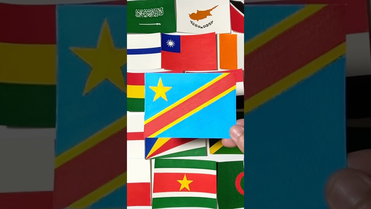Drawing Democratic Republic of the Congo 🇨🇩 #art #drawing #congo #flag #country