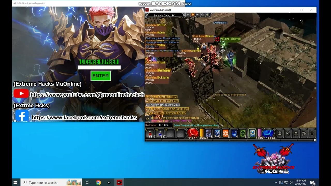 MuHanoi.net ( Lorencia,PhucHung ) ITEM GENERATOR HACK