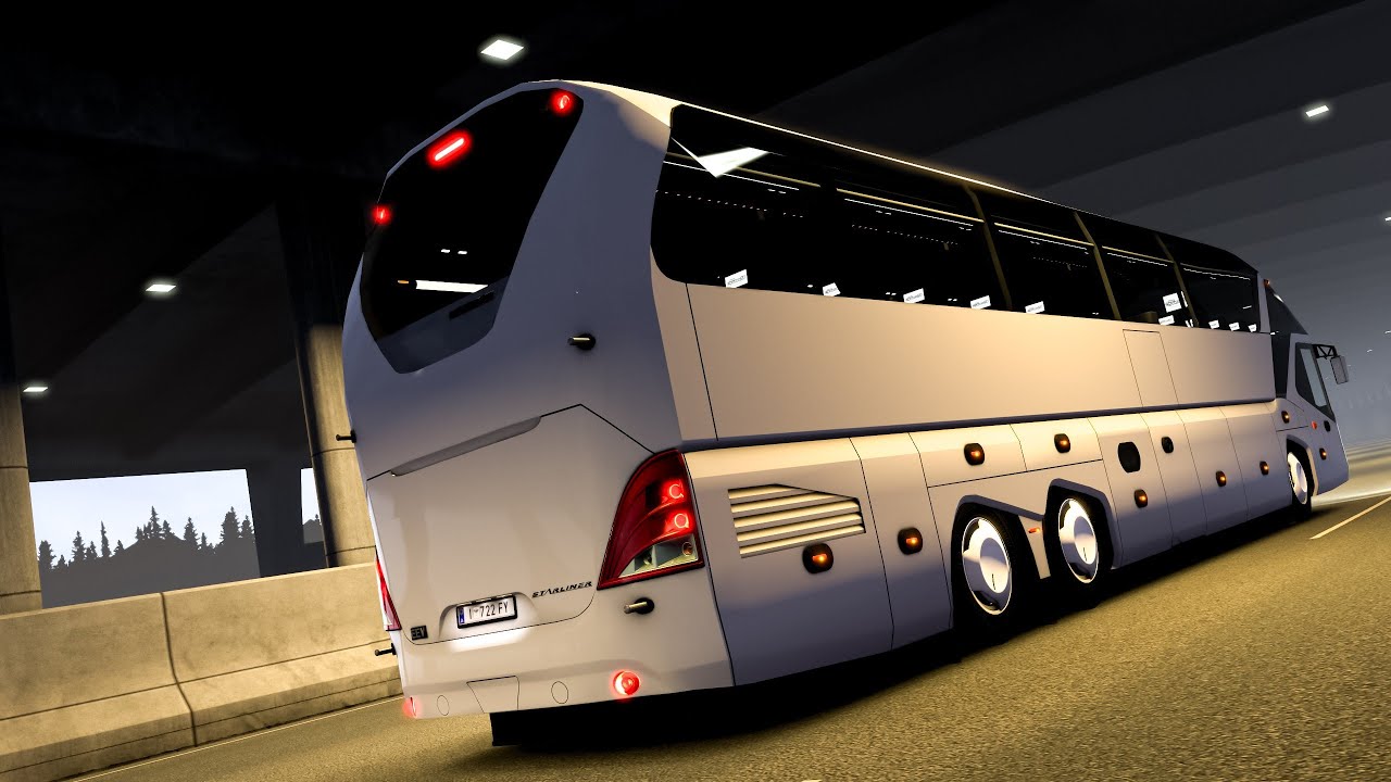 Neoplan StarLiner 2 [🌜Night Drive] | Ets 2 Bus Mod 1.46 Gameplay | [🥇Real 2K Ultra Graphics]