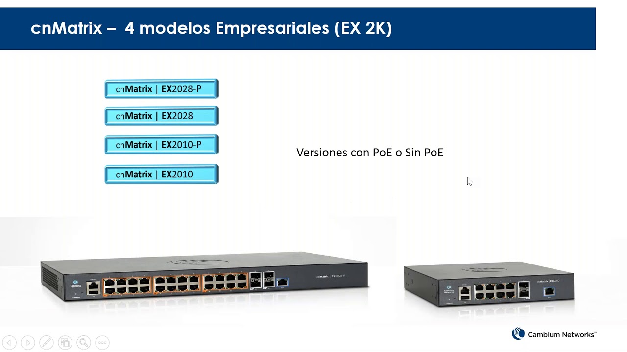 Nueva serie de Switch cnMatrix + cnMaestro de Cambium Networks
