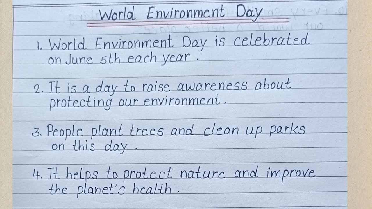 Speech on world environment day/ 10 lines on world environment day 🌎 in English