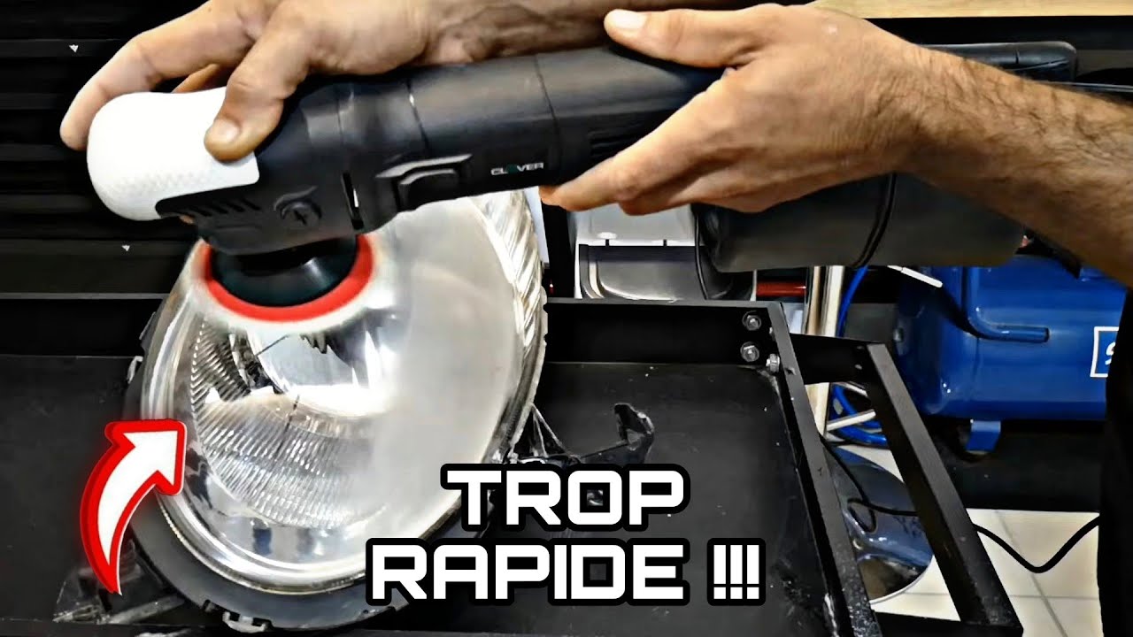 RÉNOVER SES PHARES par polissage à la rotative ... Un gain de temps INCROYABLE !