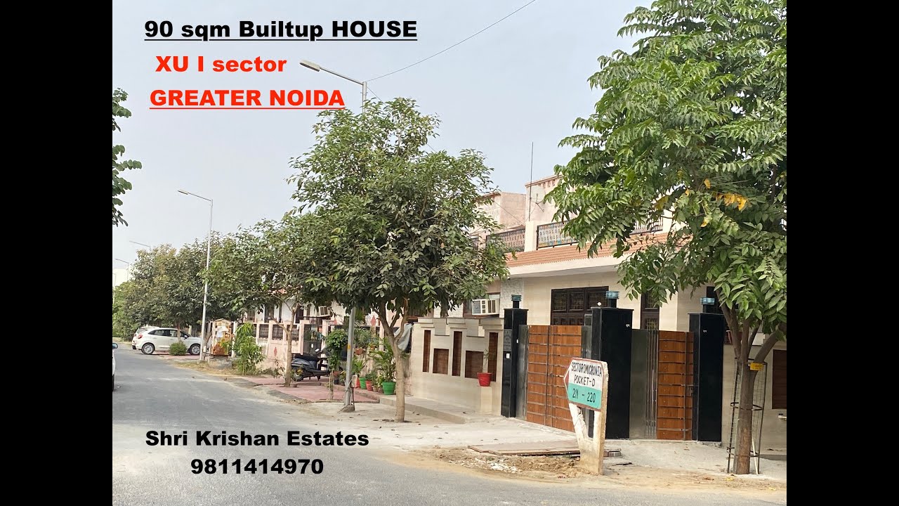 Sector Xu I in Greater Noida: 90 sqm Built up House (Layout Plan) @ 9811414971