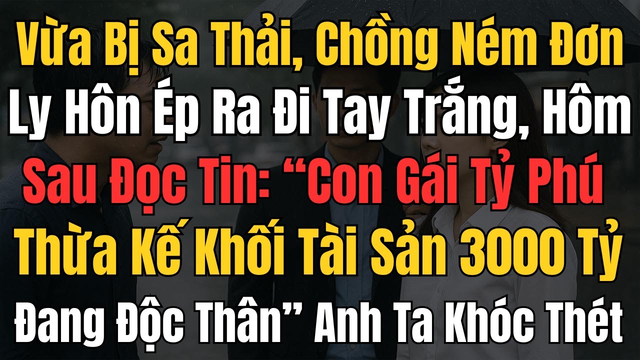 Vừa Bị Sa Thải, Chồng Ép Kí Ly Hôn, Hôm Sau Đọc Tin: ''Con Gái Tỷ Phú Thừa Kế Khối Tài Sản 3000 Tỷ..