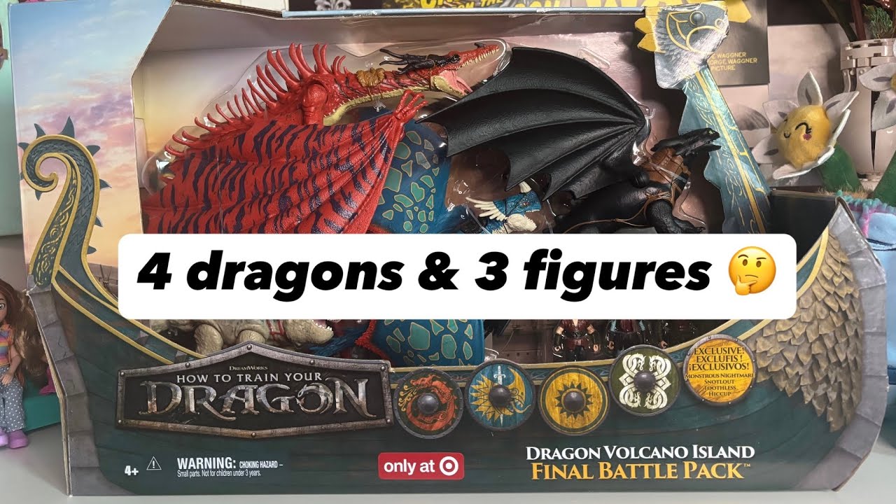 How To Train Your Dragon Final Battle Pack! 4 dragons and only 3 figures?