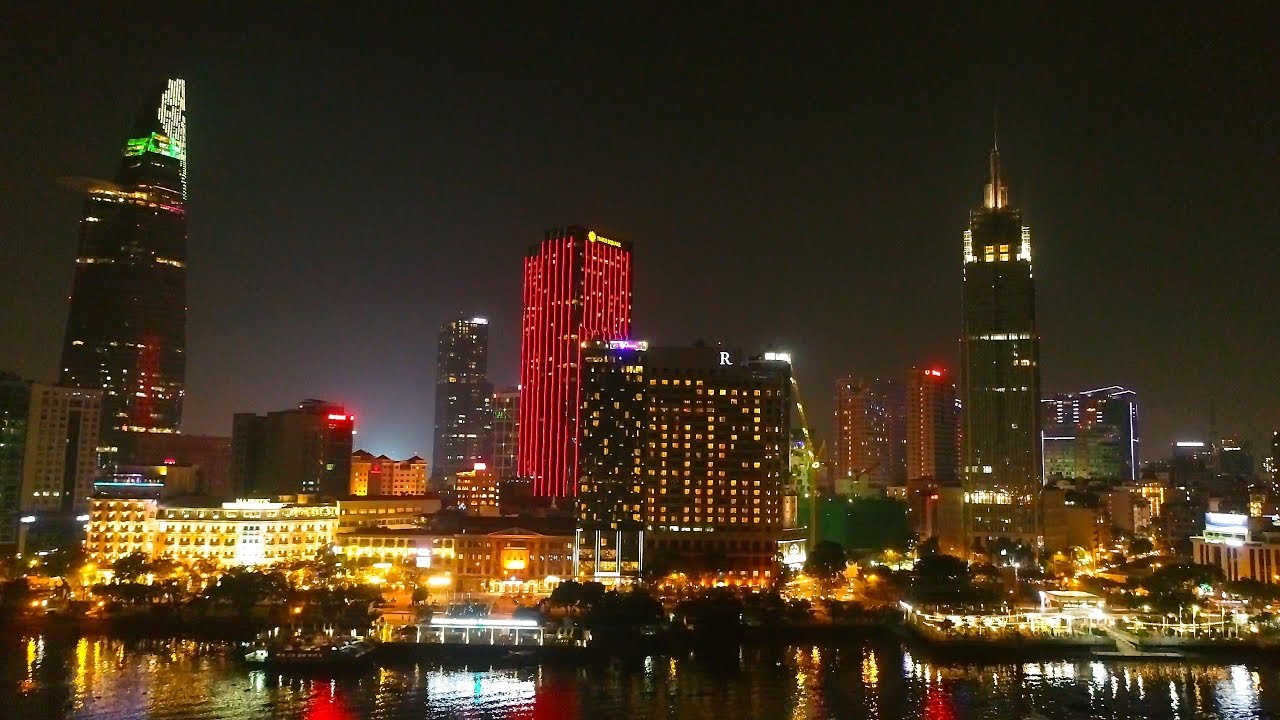 Ho Chi Minh City At Night 2018 | Toàn cảnh Sài Gòn về đêm nhìn từ flycam