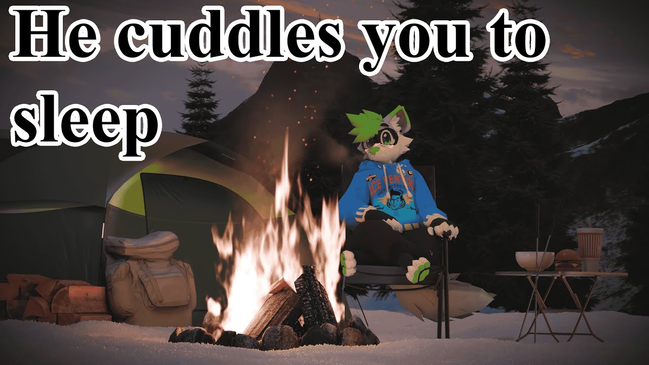 [Furry ASMR] Boyfriend whispers you to sleep! | Kissing | Petting | Camping | Roleplay | Sleep