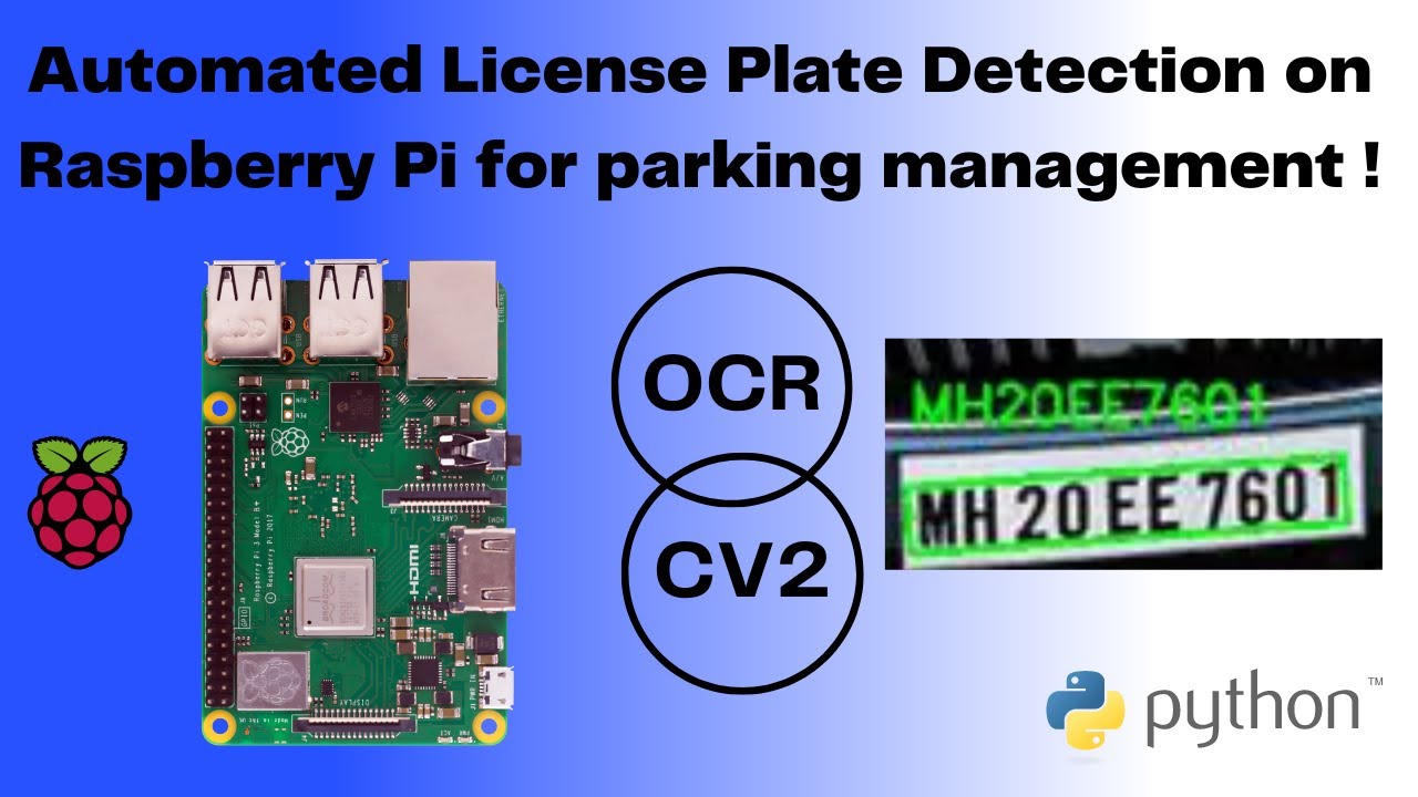 Automatic Number Plate Recognition (#ANPR) with #opencv  & #python  on Raspberry Pi #computervision