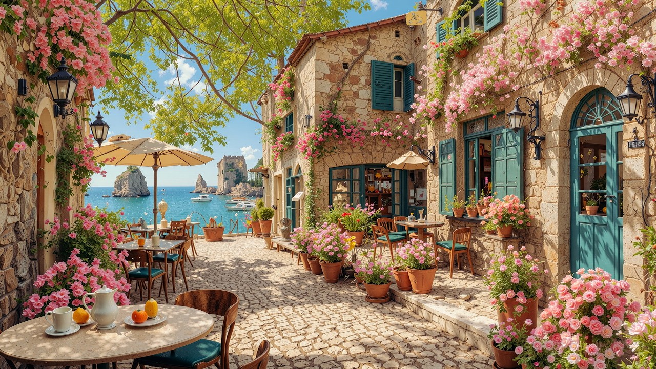 Relaxing Morning Jazz by the Italian Sea ☕ Soft Bossa Nova Guitar & Gentle Jazz for Study and Work