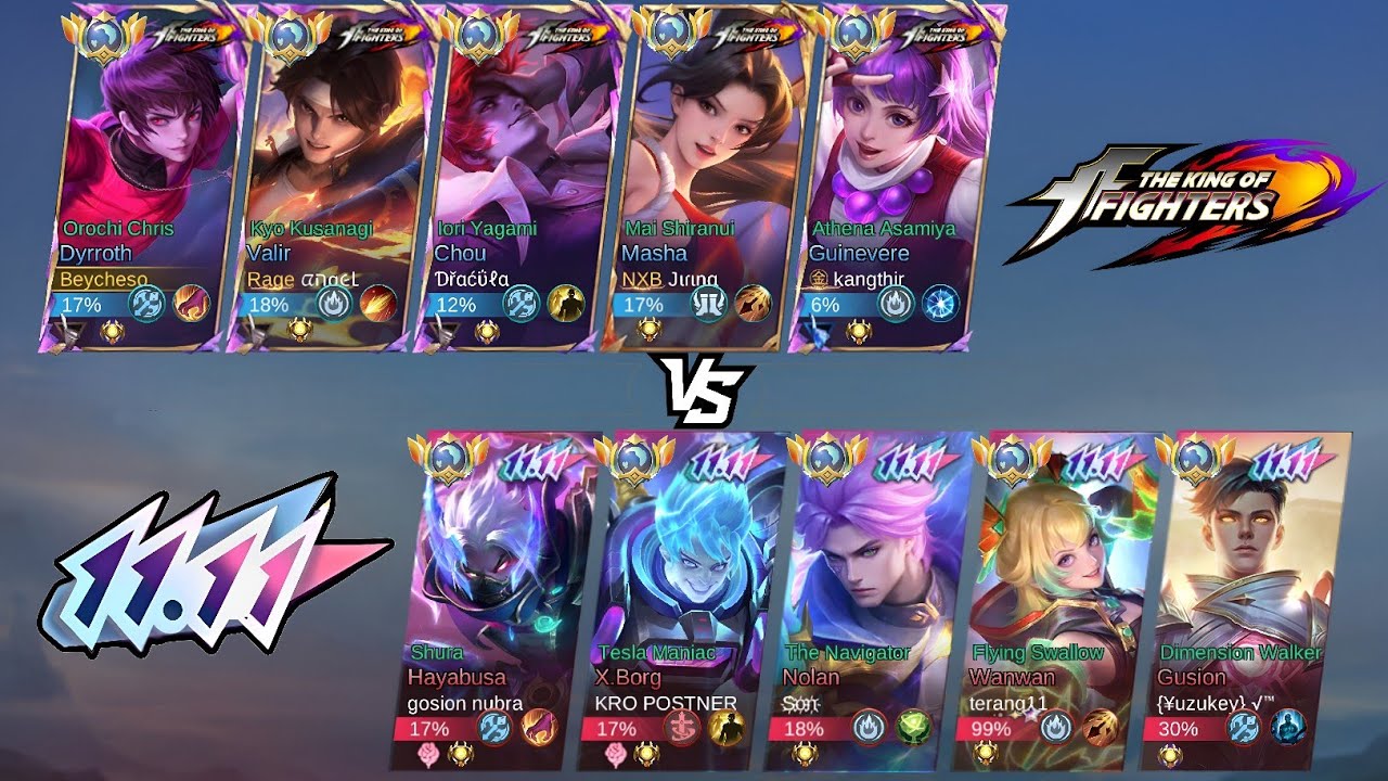 11.11 SQUAD VS KOF SQUAD (5V5) WHO'S WILL WIN? | THE BATTLE OF EXPENSIVE SKIN 