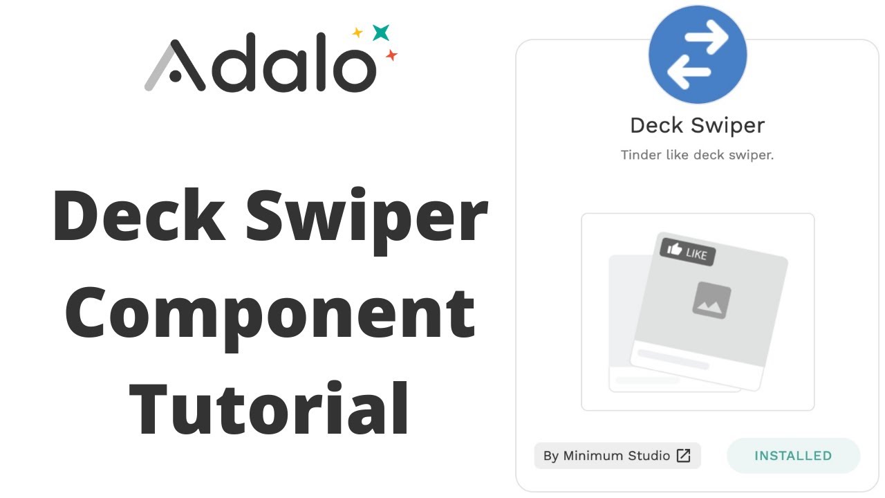 Adalo Deck Swiper Component Tutorial - Tinder style swiping
