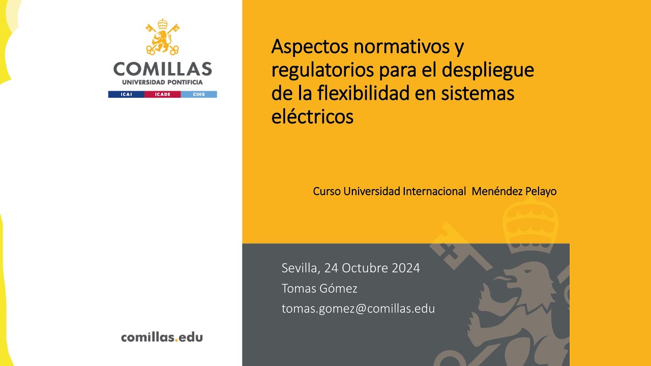 Aspectos normativos y regulatorios para el despliegue de la... - Dr. Tomás Gómez San Román