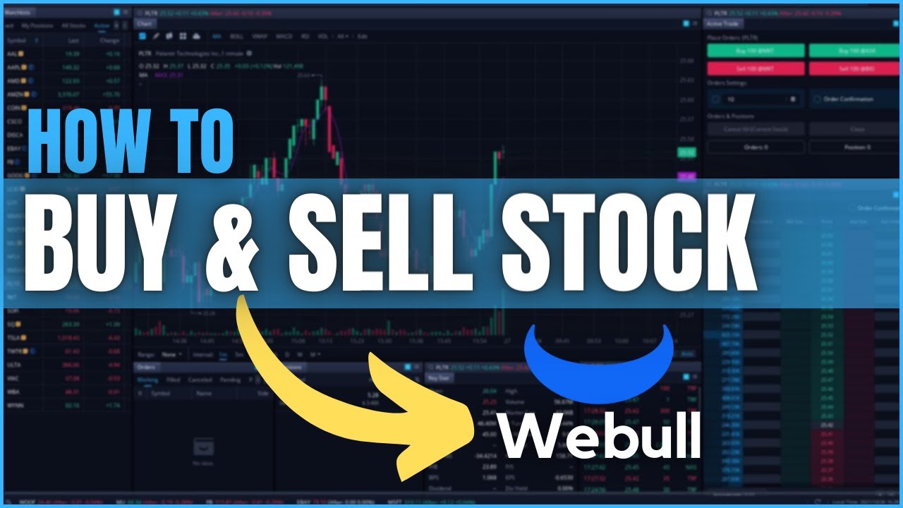 Как покупать и продавать акции на Webull Desktop