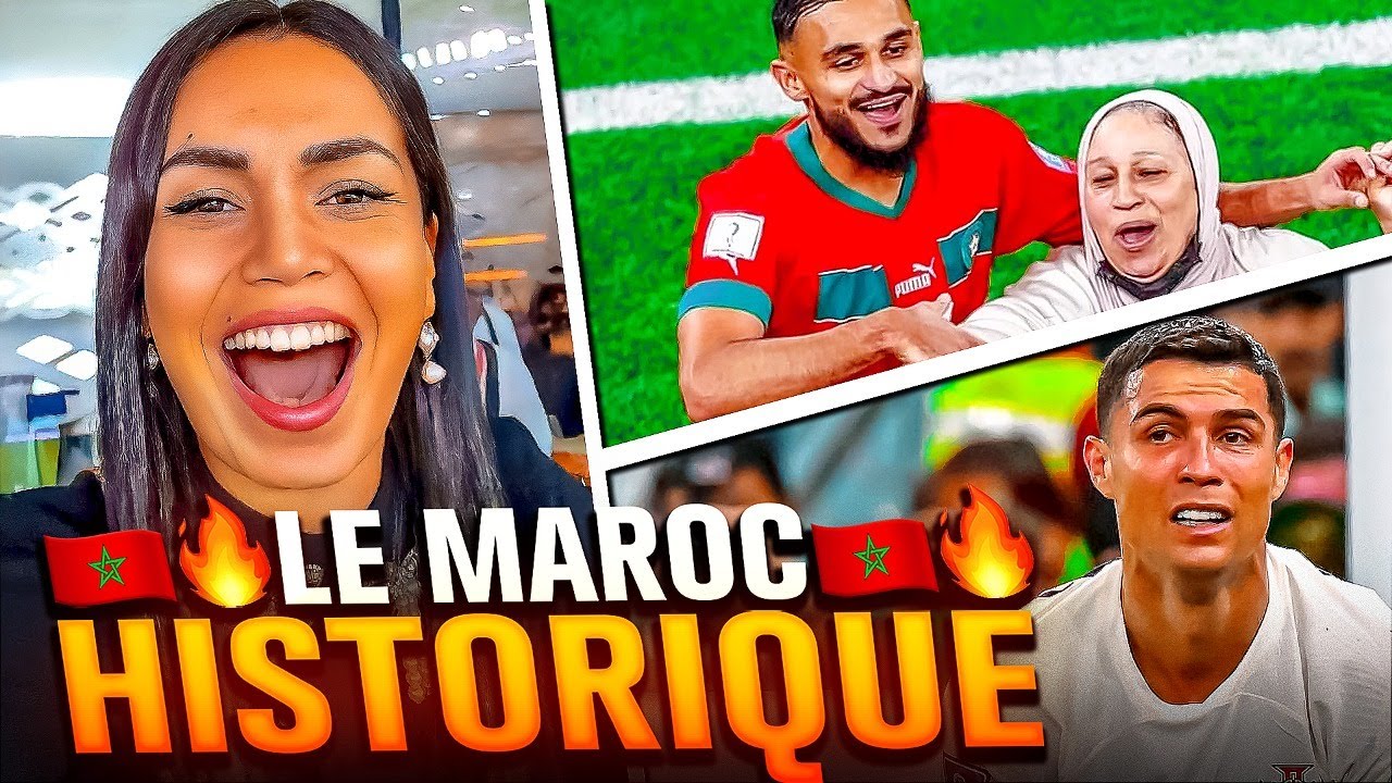 QUALIFICATION HISTORIQUE DU MAROC EN DEMIE EN ÉLIMINANT LE PORTUGAL (Ronaldo en pleure)