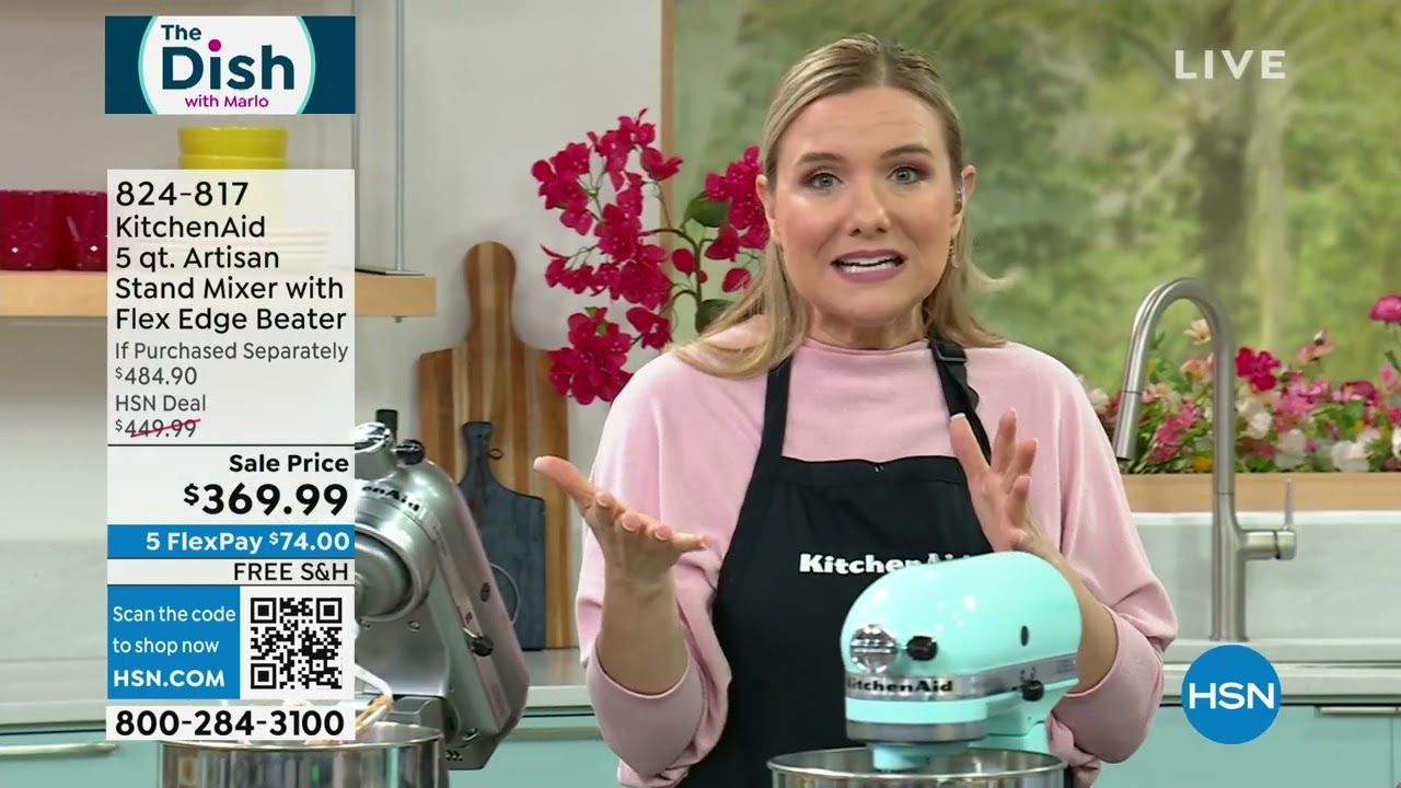 KitchenAid 5Quart Artisan Stand Mixer with Flex Edge Bea...