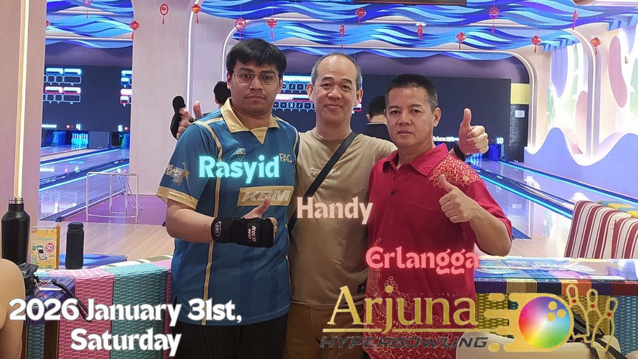 Fun Game non PBI @ Arjuna Hyperbowling (Rasyid [C], Erlangga [L], Handy [R]) Game 1/2 🎳 20260131