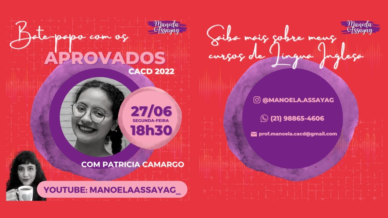 Bate-Papo com Aprovados: Patricia Camargo, CACD 2022