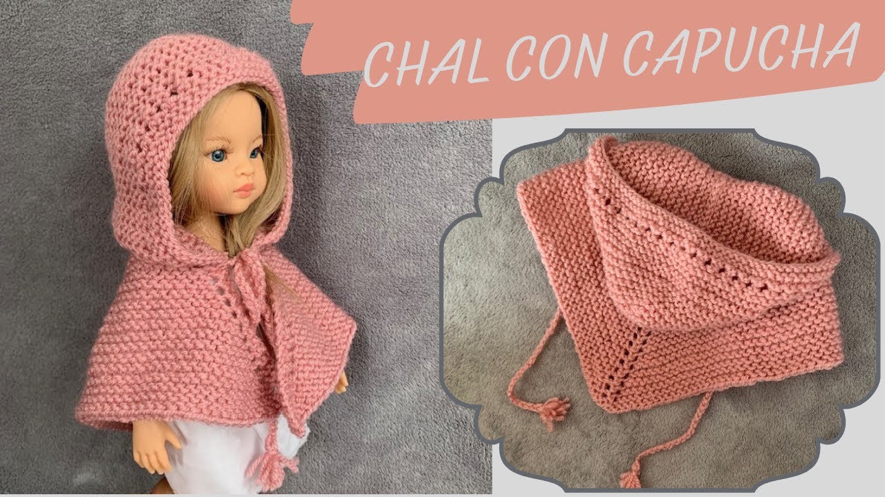 Chal con capucha para cualquier edad. Ideal para las tejedoras principiantes