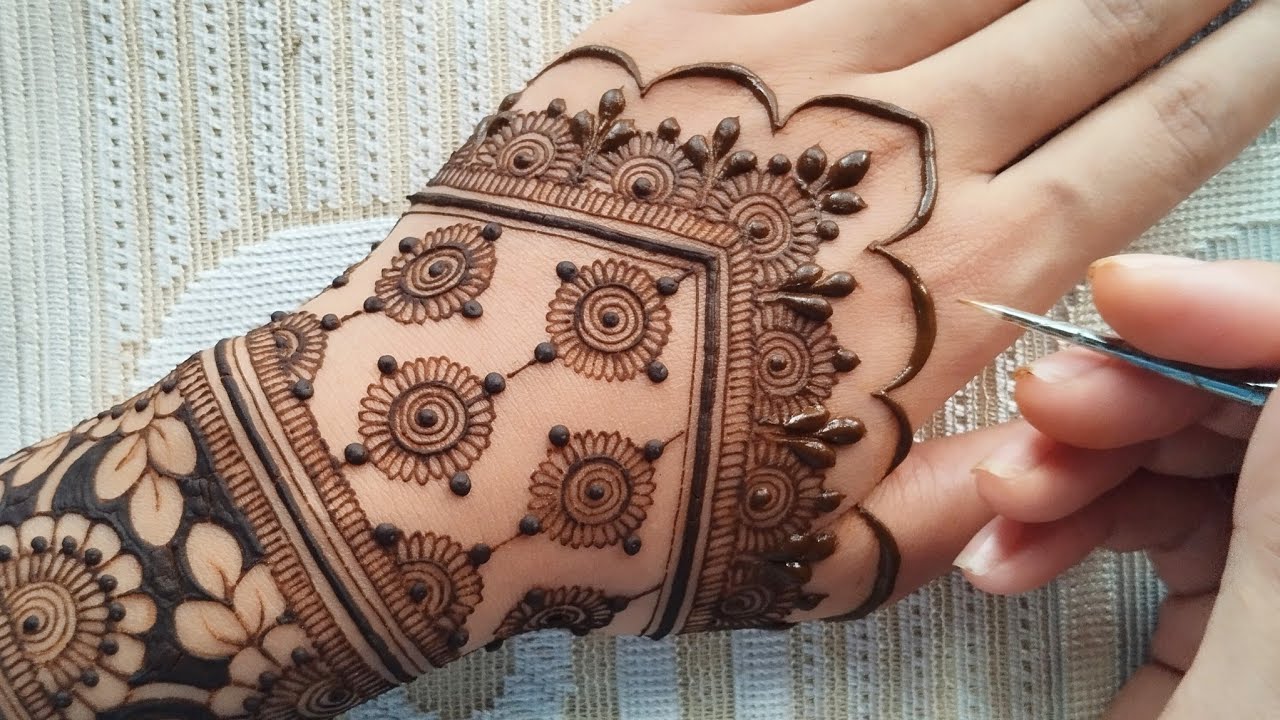 Easy mehndi design | Simple mehndi design back hand | Easy mehandi design full hand | Mehandi design