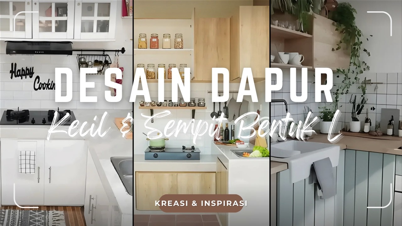 DAPUR SEMPIT JADI ELITE! 12 Inspirasi DESAIN DAPUR KECIL Bentuk L | Ide KITCHEN SET Model L TERBARU!